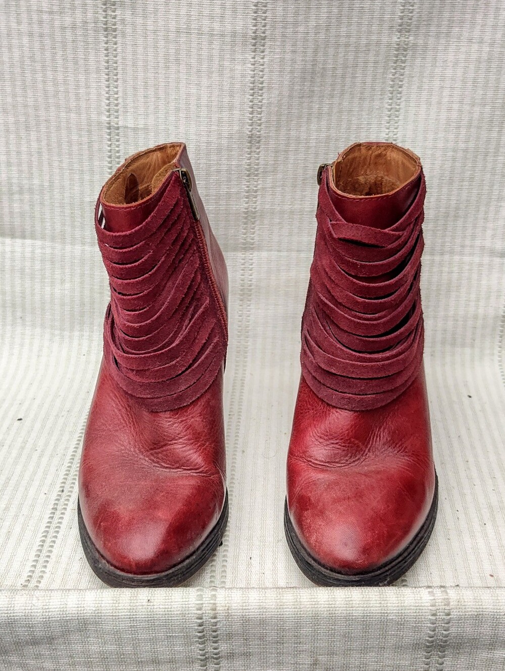 Red PIKOLINOS Alicante Leather Ankle Boots Sz 39